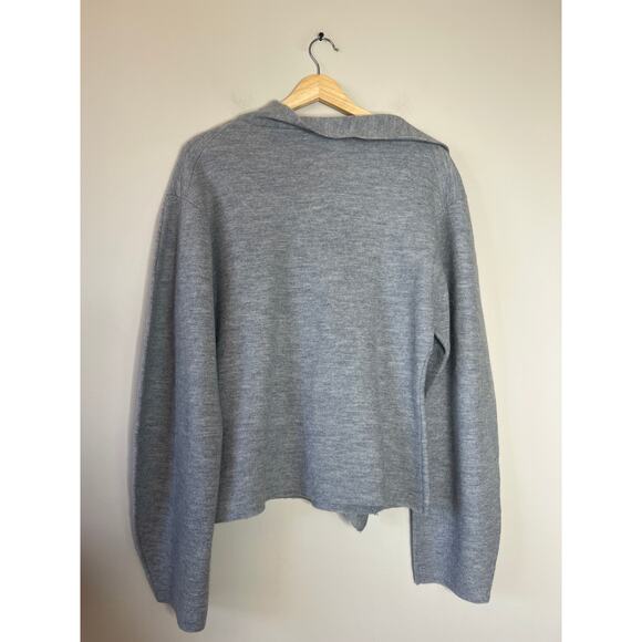 NEW Ulla Johnson Corinna Ruffled Pullover Sweater Sleeves Grey Size: Extra Large - Picture 6 of 7